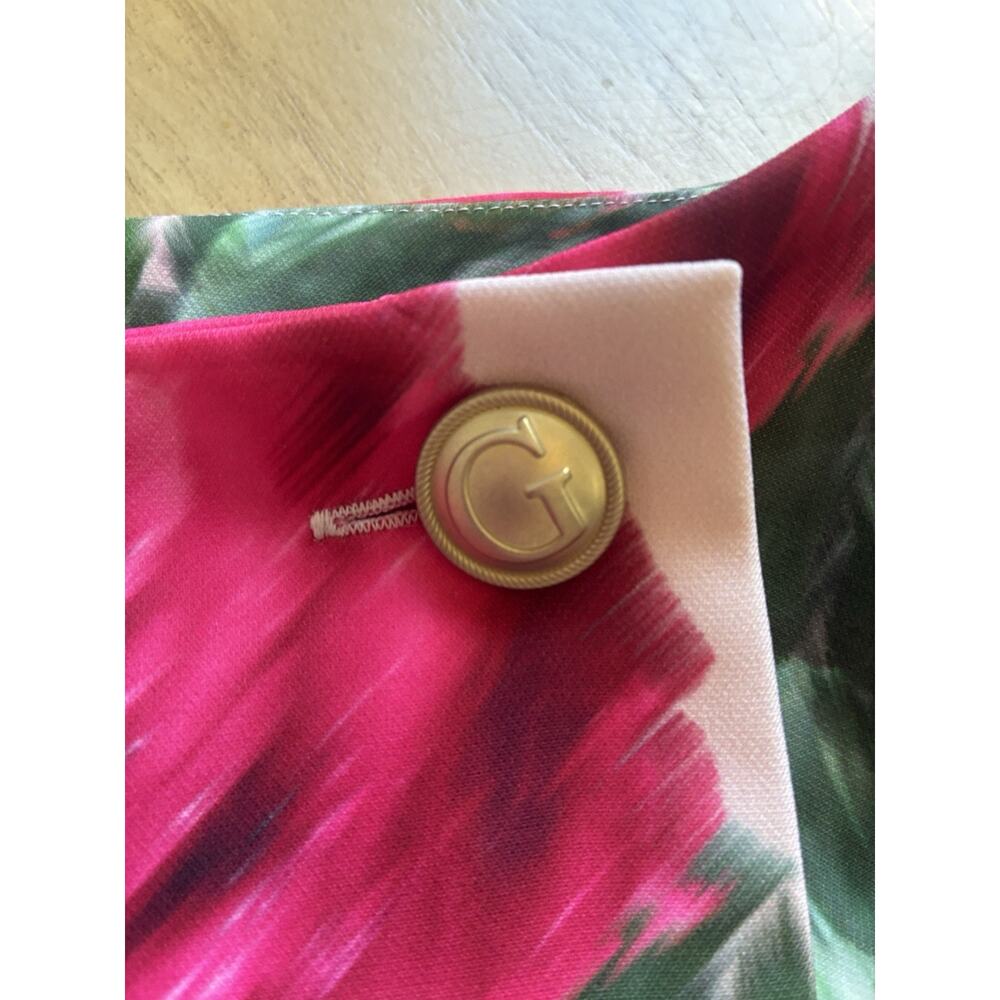 NEW GUESS Mini Skirt M Pink Roses Ballet Soft Girl Romantic Regency Barbie Chic - Picture 6 of 16